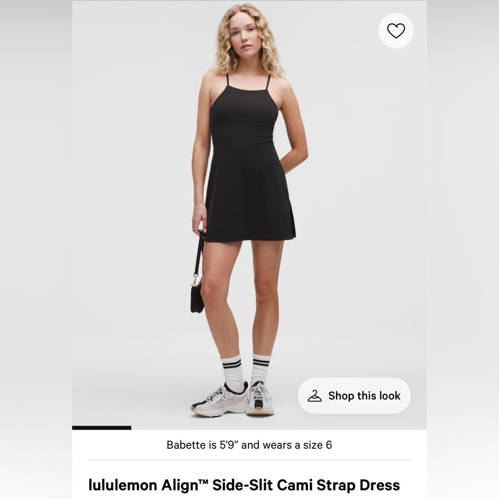 black align side-slit cami strap dress